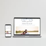 "Poetic Watercolor Flowers" - RSVP Postcards in Periwinkle by Qing Ji - FREE Wedding Website