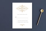 "Ornate Monogram" - RSVP Postcards in Faux Gold by Kristen Smith - Front
