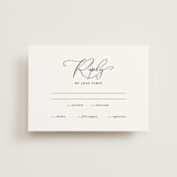 "Kindly Join Us" - RSVP Postcards in Pearl by Laura Hamm - Front