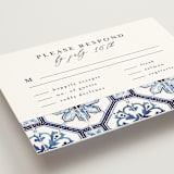 "watercolor azulejo" - RSVP Postcards in Azure by Anastasia Makarova - Detail