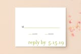 "float + celebrate" - RSVP Postcards in Celery by Float Paperie - Front