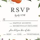 "Orange Blossoms" - RSVP Postcards in Pearl by Susan Moyal - Detail