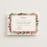 "Peonies Forever" - RSVP Postcards in Coral by Susan Moyal - Front