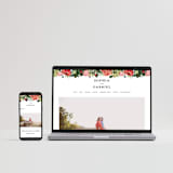 "Peonies Forever" - RSVP Postcards in Coral by Susan Moyal - FREE Wedding Website
