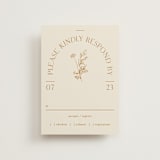 "Floral Type Arch" - RSVP Postcards in Cream by Baumbirdy - Front