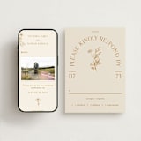 "Floral Type Arch" - RSVP Postcards in Cream by Baumbirdy - FREE Wedding Website