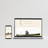 "Floral Type Arch" - RSVP Postcards in Cream by Baumbirdy - FREE Wedding Website