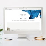 "blue tides" - RSVP Postcards in Sea Blue by Erin Deegan - FREE Wedding Website