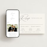 "Scripted Names" - RSVP Postcards in Pearl by Hooray Creative - FREE Wedding Website