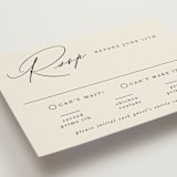 "Scripted Names" - RSVP Postcards in Ecru by Hooray Creative - Detail