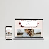 "Emyn" - RSVP Postcards in Burgundy by Itsy Belle Studio - FREE Wedding Website