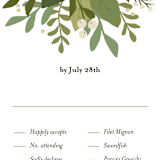 "Laurel of Greens" - RSVP Postcards in Midnight by Jennifer Wick - Detail