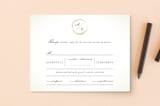 "Monogram Circle Stamp" - RSVP Postcards in Antique White by fatfatin - Front