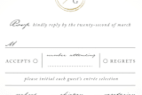 "Monogram Circle Stamp" - RSVP Postcards in Antique White by fatfatin - Detail