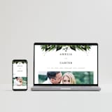 "Natures Greens" - RSVP Postcards in Ivory by Susan Moyal - FREE Wedding Website