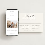 "Everly" - RSVP Postcards in Snow by Hooray Creative - FREE Wedding Website