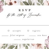 "Fancifully" - RSVP Postcards in Dust Mauve by Everett Paper Goods - Detail