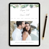 "Tropical Foliage" - RSVP Postcards in Fern by Hooray Creative - FREE Wedding Website