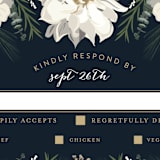 "Peonies & Berries" - RSVP Postcards in Winter White by Susan Moyal - Detail