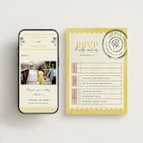 "Coastal Drift" - RSVP Postcards in Island Citrus by Pixel and Hank - FREE Wedding Website