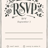 "Alabaster Florals" - RSVP Postcards in Slate by Jennifer Wick - Detail