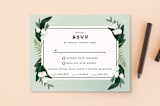 "Botanical Name Plate" - RSVP Postcards in Sage by Shiny Penny Studio - Front