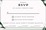 "Botanical Name Plate" - RSVP Postcards in Sage by Shiny Penny Studio - Detail