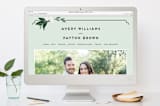 "Botanical Name Plate" - RSVP Postcards in Sage by Shiny Penny Studio - FREE Wedding Website