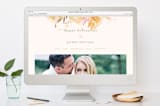 "Garden" - RSVP Postcards in Peach by Lori Wemple - FREE Wedding Website