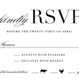 "Classic" - RSVP Postcards in Tuxedo by Lauren Chism - Detail