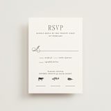 "Hepburn" - RSVP Postcards in Tuxedo by Megan Davis - Front