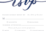 "Love" - RSVP Postcards in Navy by Shannon Chen of Four Wet Feet Studio - Detail