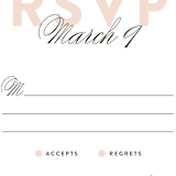 "Twirl Monogram A" - RSVP Postcards in Blush by Ariel Rutland - Detail