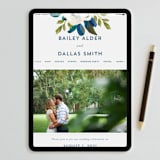 "Our Something Blue" - RSVP Postcards in Ocean by AK Graphics - FREE Wedding Website