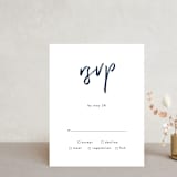"Funky Names" - RSVP Postcards in Navy by Phrosné Barwood - Front