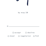 "Funky Names" - RSVP Postcards in Navy by Phrosné Barwood - Detail