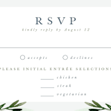 "Botanical Frame" - RSVP Postcards in Fern by Kate Ahn - Detail