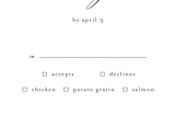 "Simple Elegance" - RSVP Postcards in Tuxedo by Phrosné Barwood - Detail