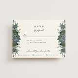 "Echeveria" - RSVP Postcards in Prussian Blue by Susan Moyal - Front