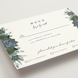 "Echeveria" - RSVP Postcards in Prussian Blue by Susan Moyal - Detail