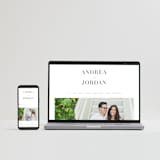 "Simplicity" - RSVP Postcards in Smoke by Amy Ngo - FREE Wedding Website