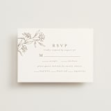 "Monogrammed" - RSVP Postcards in Taupe by Chris Griffith - Front