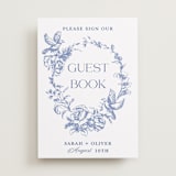 "Dreamy Toile" - Reception Signs in Blueberry by Teju Reval - Front