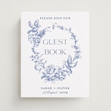 "Dreamy Toile" - Reception Signs in Blueberry by Teju Reval - Front
