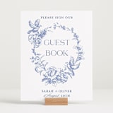 "Dreamy Toile" - Reception Signs in Blueberry by Teju Reval - In Use