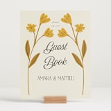 "Vintage Wildflowers" - Reception Signs in Yolk by Morgan Kendall - In Use