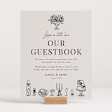 "Modern Sketch" - Reception Signs in Noir by Elly - In Use