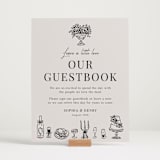 "Modern Sketch" - Reception Signs in Noir by Elly - In Use