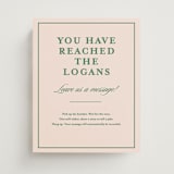 "Scripted" - Reception Signs in Emerald by Creo Study - Front