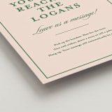 "Scripted" - Reception Signs in Emerald by Creo Study - Detail